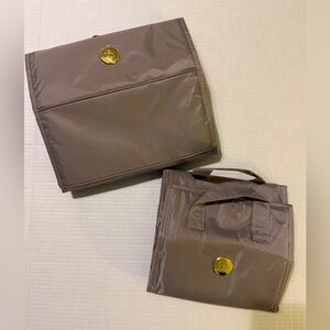 Joy Mangano (2) Travelease Storage Makeup Jewelry Hook & Loop Bag Case Set